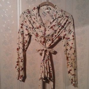 *UNION MADE BURGUNDY/BLUE/WHITE LONG SLEEVE TOP